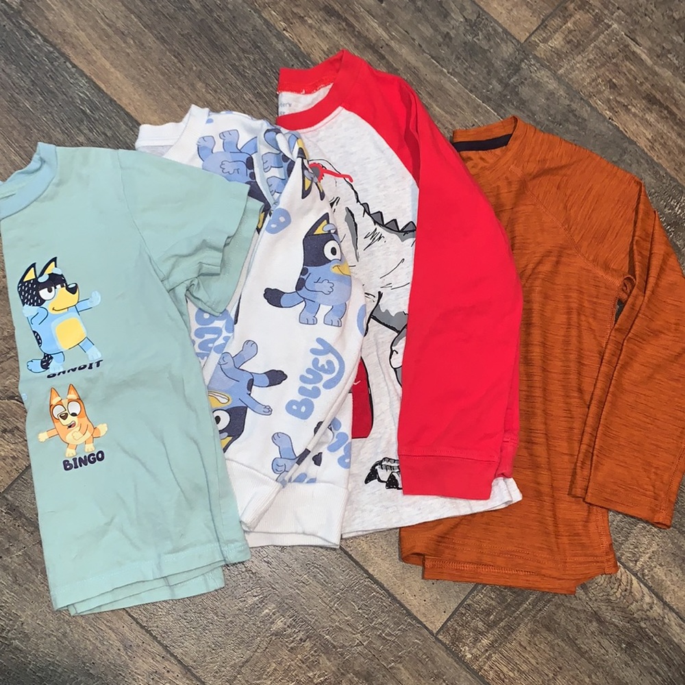 Boys 5T shirt lot with sweatshirt